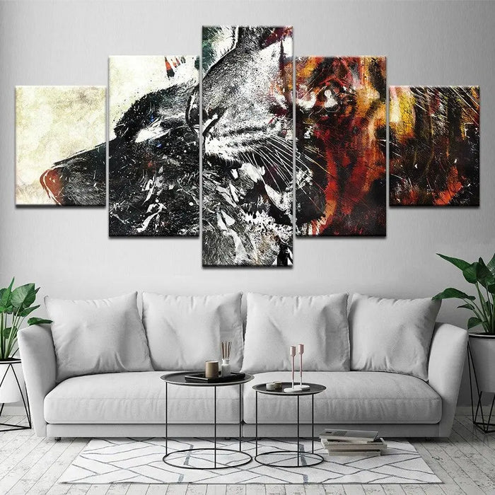 TIGER VS WOLF CANVA PAINTING Tiger-Universe
