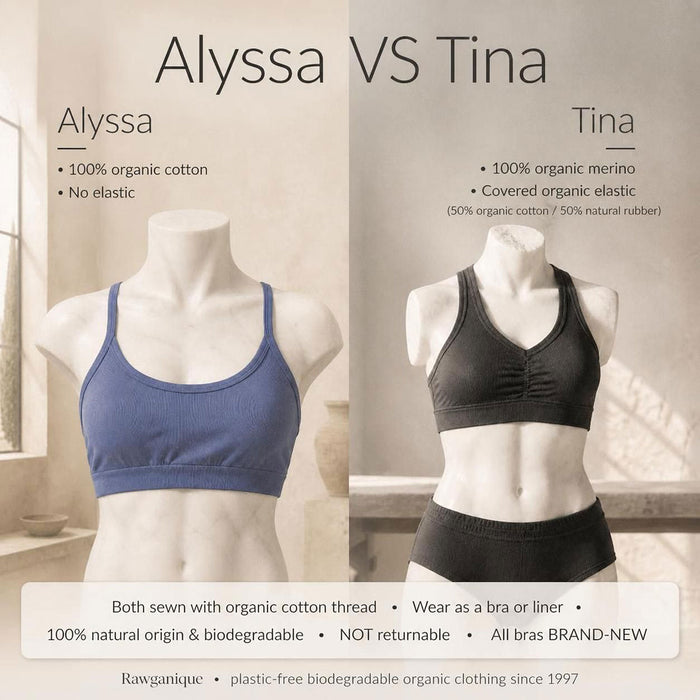 synthetic-free 100% natural organic merino bra