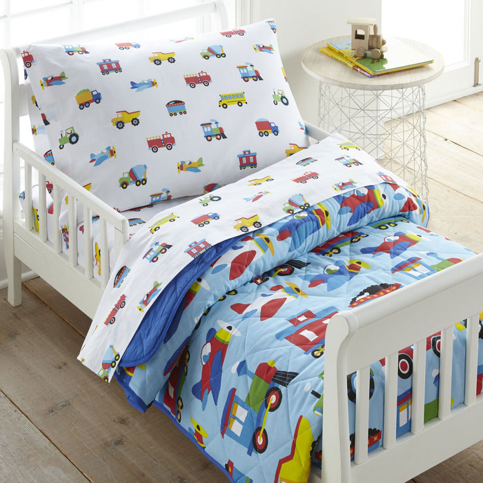 Trains, Planes & Trucks 100% Cotton Percale Sheet Set