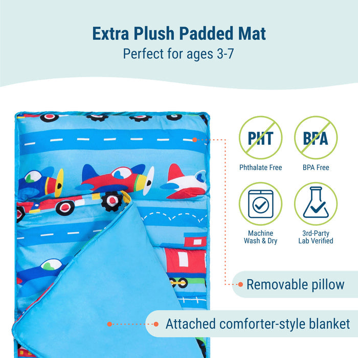 Trains, Planes & Trucks Microfiber Kids Nap Mat