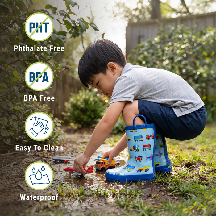 Trains, Planes & Trucks Rubber Rainboots