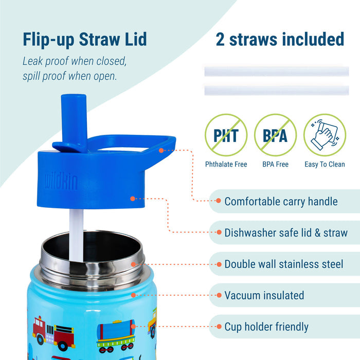 Trains, Planes & Trucks Steel Water Bottle