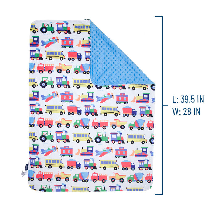 Trains, Planes & Trucks Velour Baby Blanket
