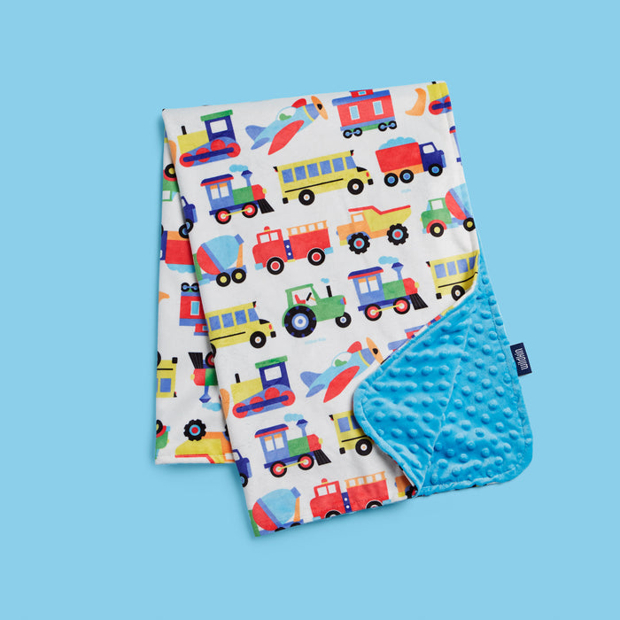 Trains, Planes & Trucks Velour Baby Blanket