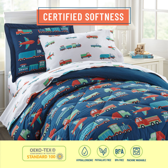 Transportation 100% Cotton Percale Sheet Set