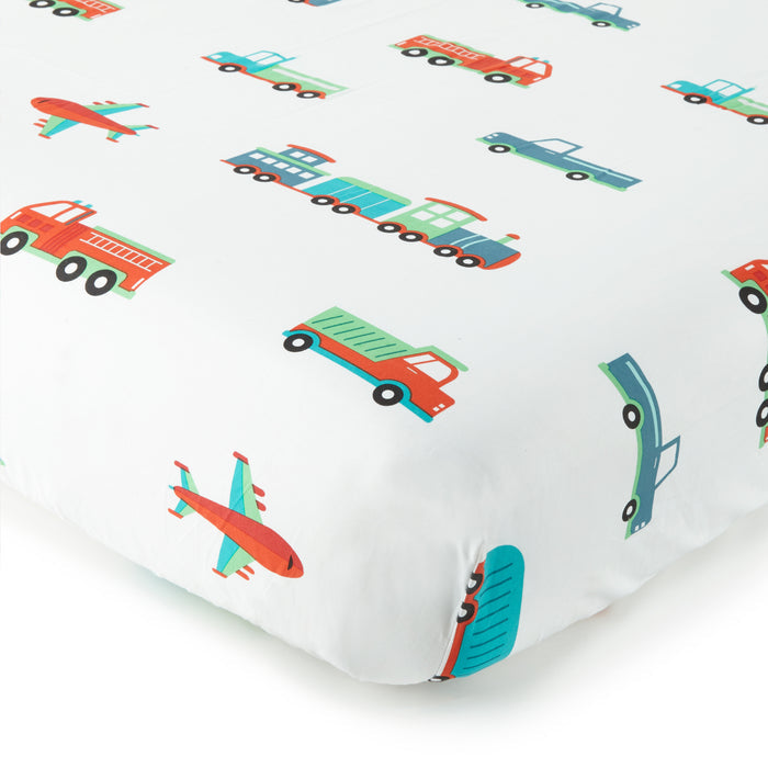 Transportation 100% Cotton Percale Sheet Set