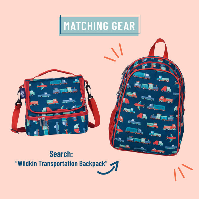 Transportation Two Compartment Lunch Bag