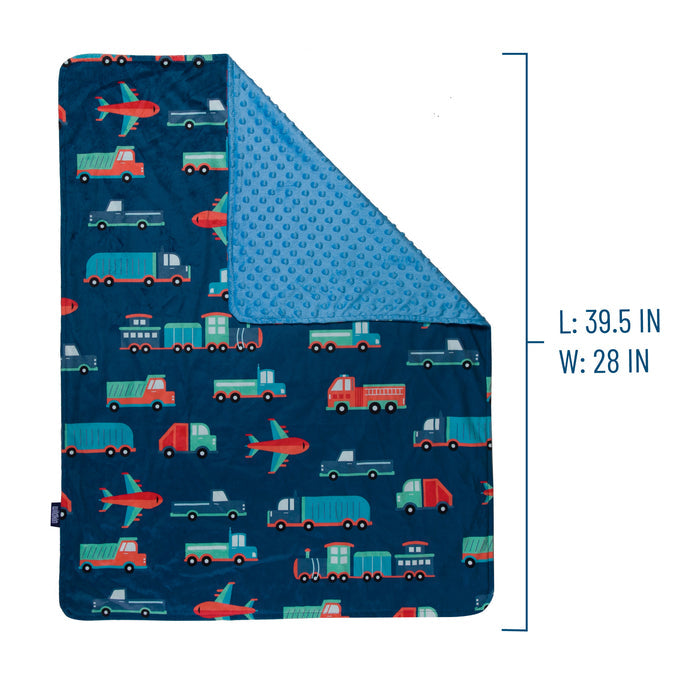 Transportation Velour Baby Blanket