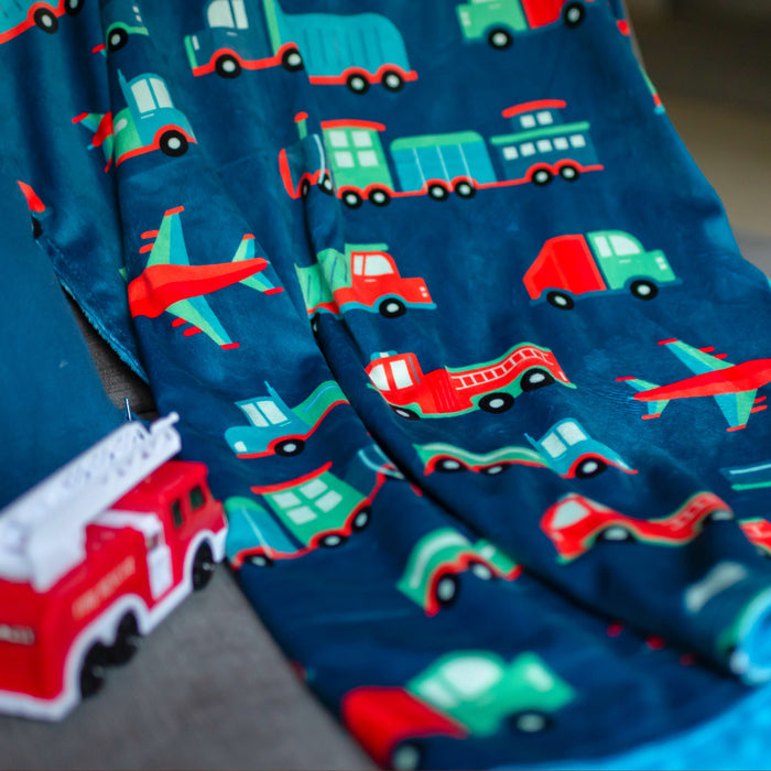 Transportation Velour Baby Blanket