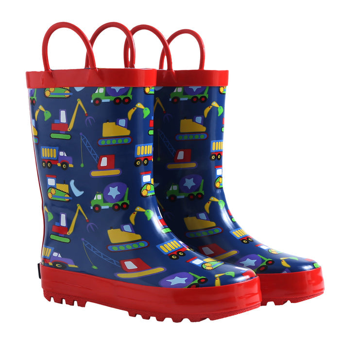 Under Construction Rubber Rainboots