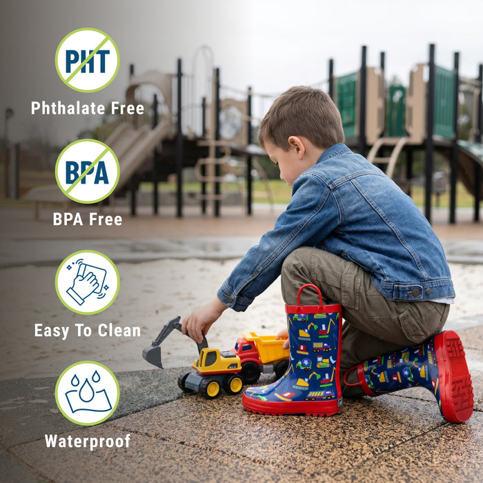 Under Construction Rubber Rainboots