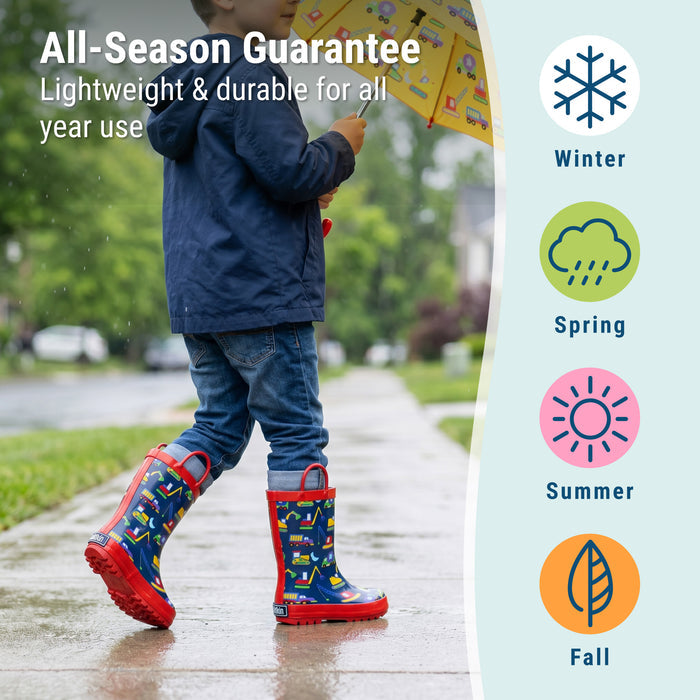 Under Construction Rubber Rainboots