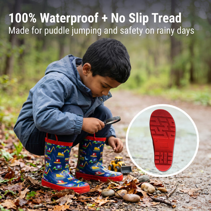 Under Construction Rubber Rainboots