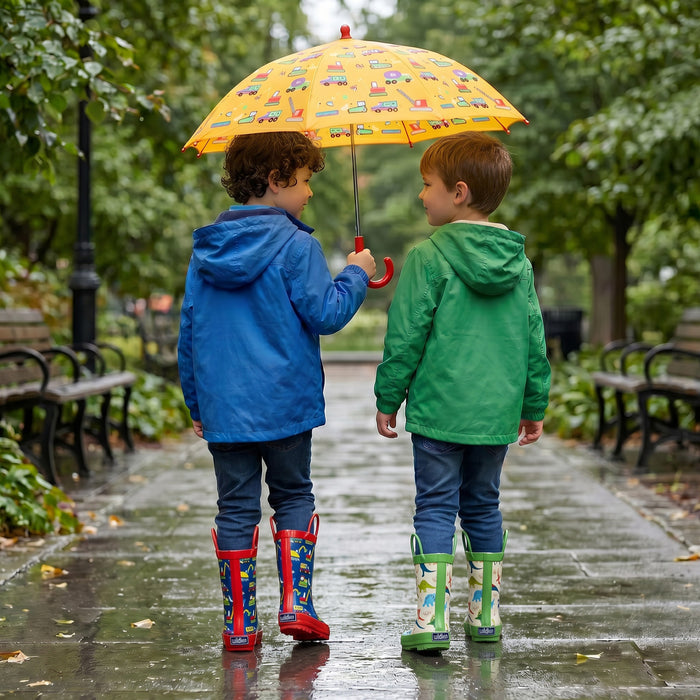 Under Construction Rubber Rainboots