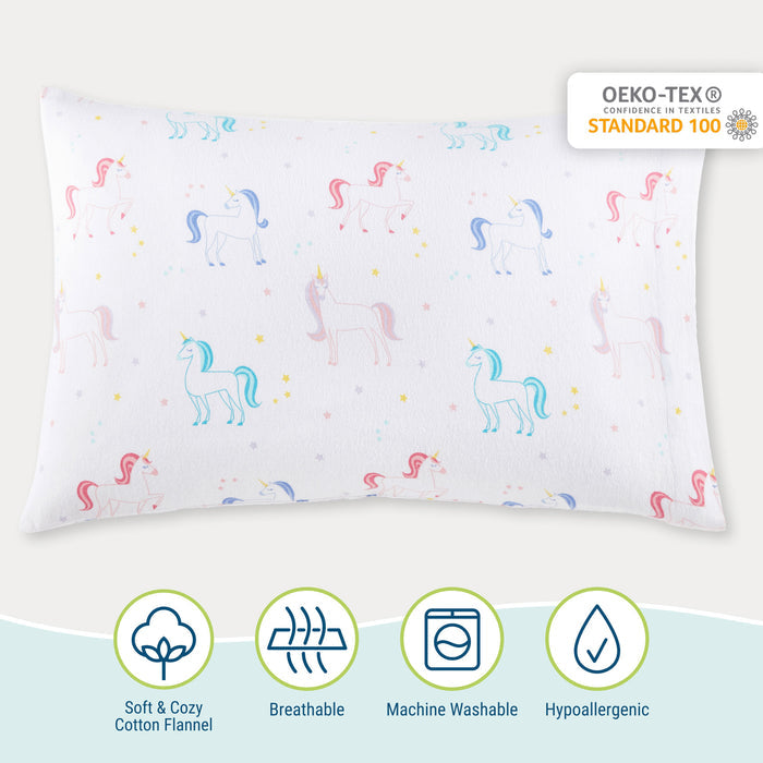 Unicorn 100% Cotton Flannel Pillowcase