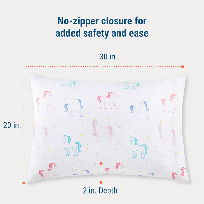 Unicorn 100% Cotton Flannel Pillowcase