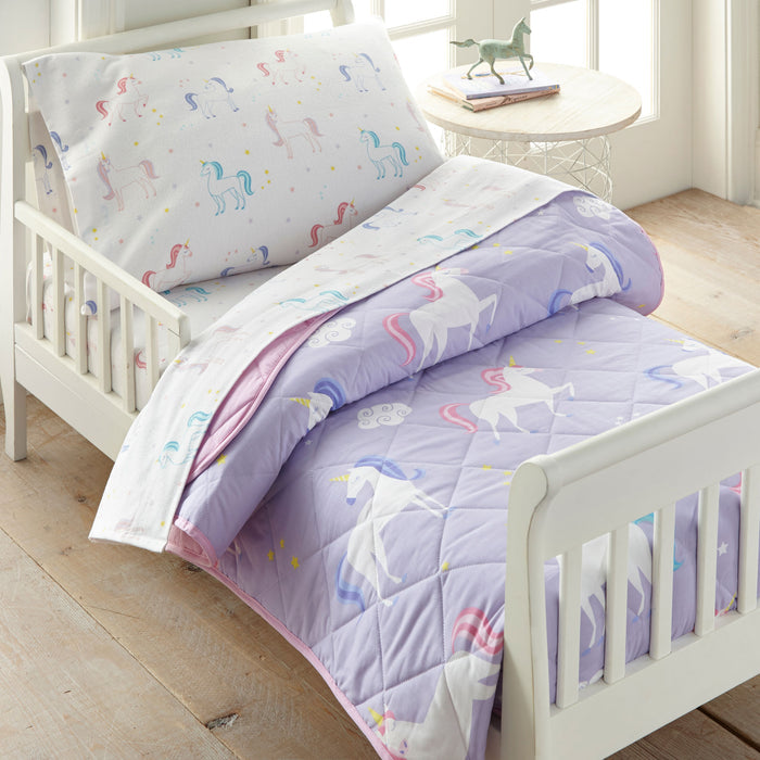 Unicorn 100% Cotton Flannel Sheet Set
