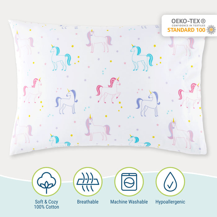 Unicorn 100% Cotton Percale Pillowcase