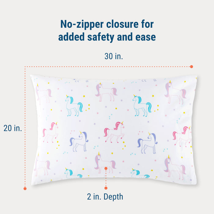 Unicorn 100% Cotton Percale Pillowcase