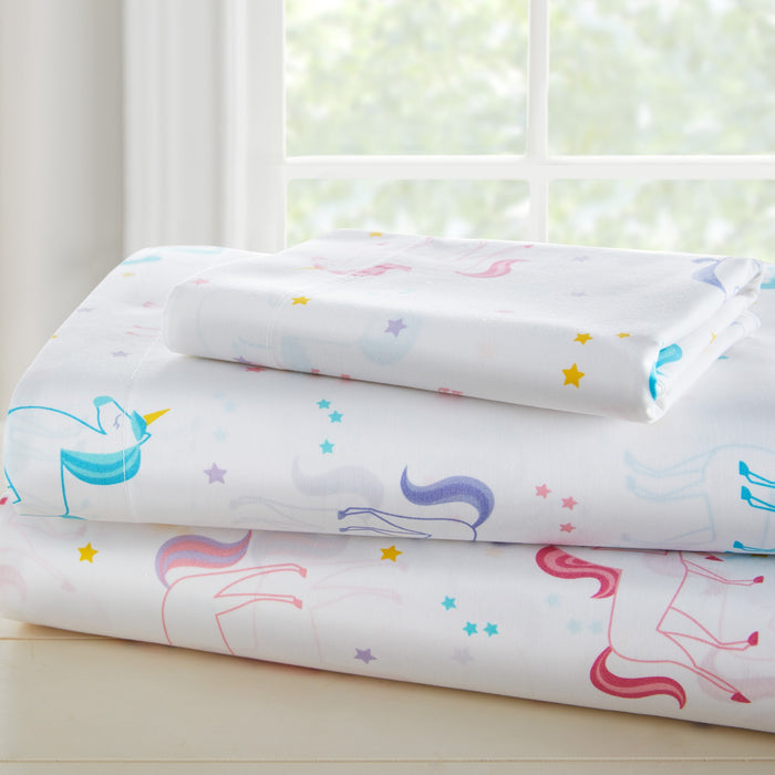Unicorn 100% Cotton Percale Sheet Set