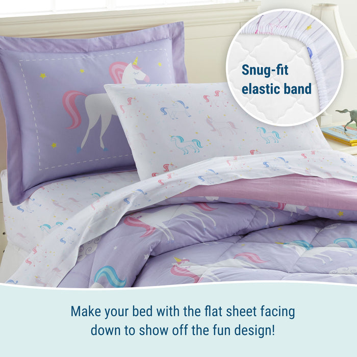 Unicorn 100% Cotton Percale Sheet Set
