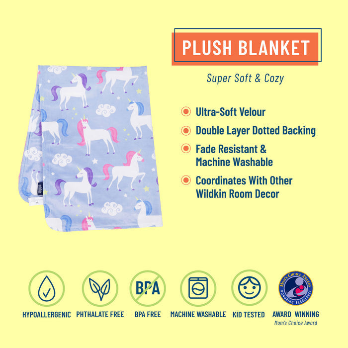 Unicorn Velour Baby Blanket