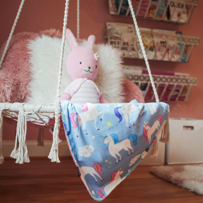 Unicorn Velour Baby Blanket