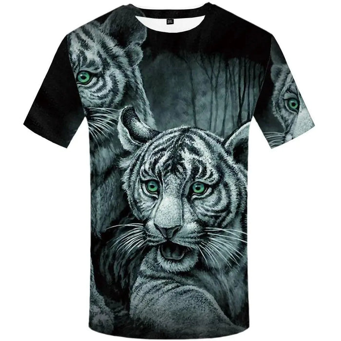 WHITE TIGER 3D PRINT T-SHIRT Tiger-Universe