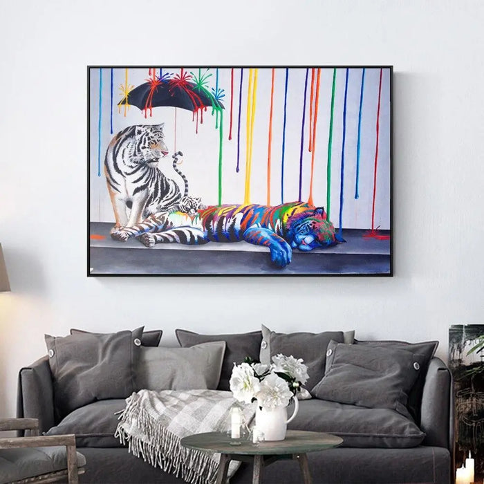 TIGER PAINTING MODERN ART Tiger-Universe