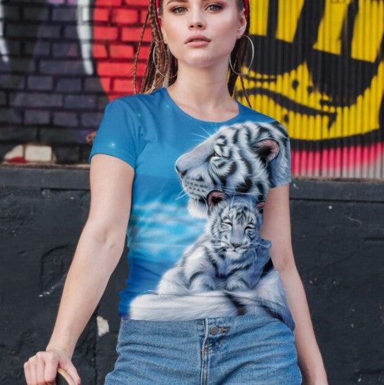 WHITE TIGER T-SHIRT LOVE Tiger-Universe