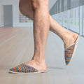 organic linen knit house slippers