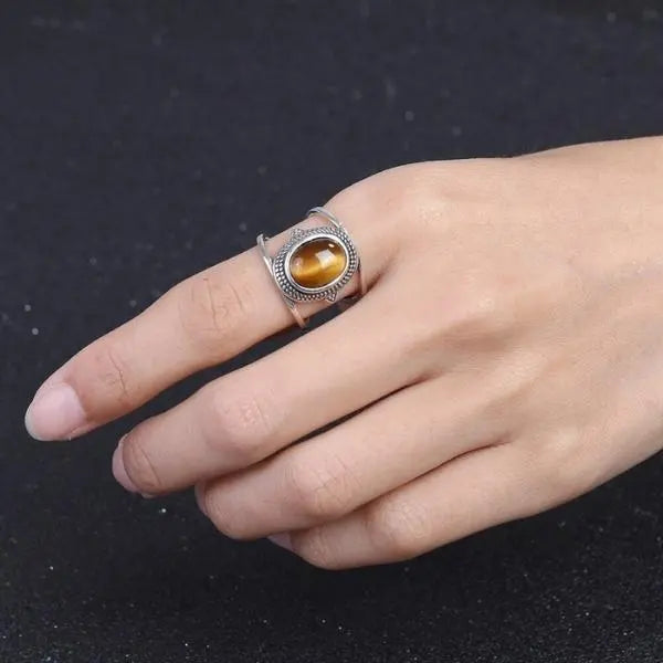 Women's Tiger Eye Ring Tiger-Universe