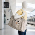 large linen duffel bag plastic-free