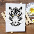 YELLOW EYES TIGER TEMPORARY TATTOO Tiger-Universe