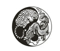 YIN AND YANG STICKER Tiger-Universe