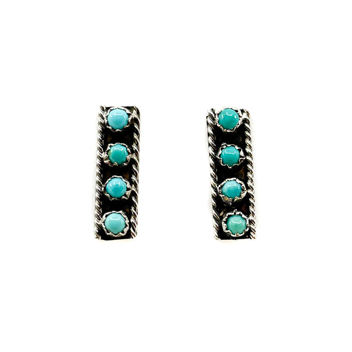 Zuni Four-Stone Vertical Earrings