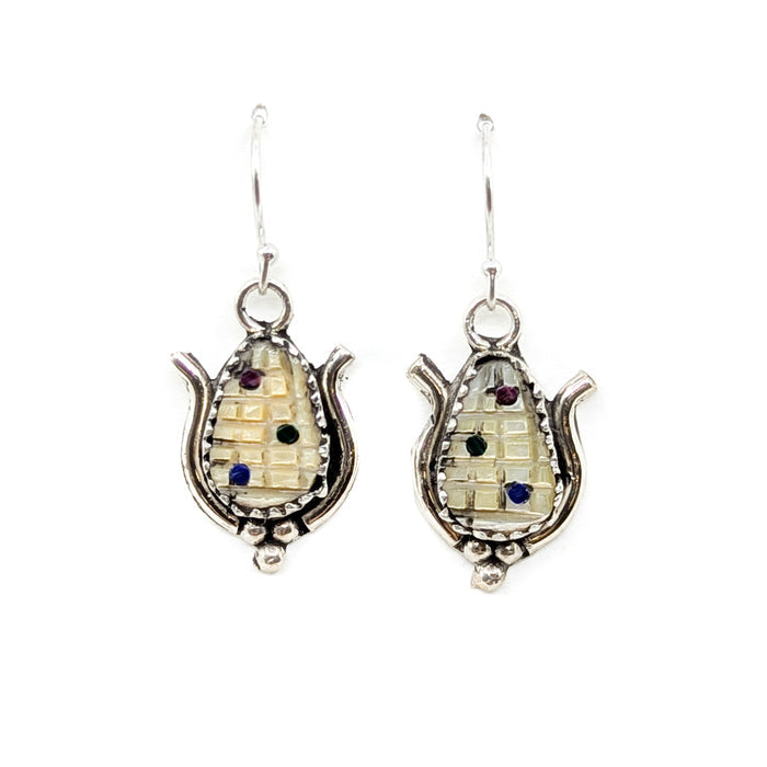 Zuni Yellow Corn Earrings